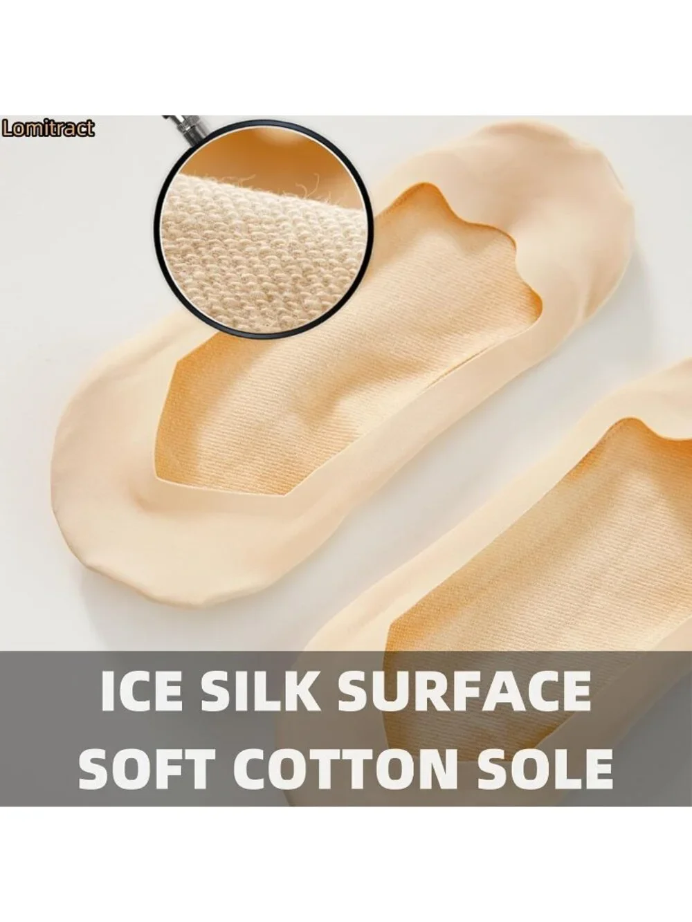 🧦Women's All Nude Low Socks Made of Ice Silk Surface on Cotton on the Bottom